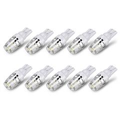 10PCS T10 LED Bulbs 194 LED Lights 12V 1W 5730 Xenon White Wedge Base LED Replacement Bulbs for License Plate Parking Position Interior Lights