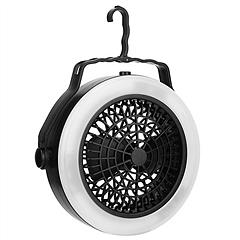 Portable Camping LED Fan 2 in 1 Outdoor Battery/USB Operated Hanging Hook Camping Hiking Travel Lantern Cooling Fan