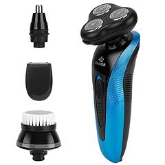 4 In 1Electric Shaver for Men IPX7 Waterproof Beard Trimmer Cordless Rechargeable Razor Beard Nose Hair Face Wet Dry