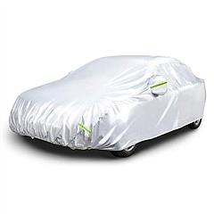 193x71x59in PEVA Full Car Cover Dustproof UV Protection Automotive Cover Outdoor Universal Car Cover Reflective Strips For Sedans Up To 191in