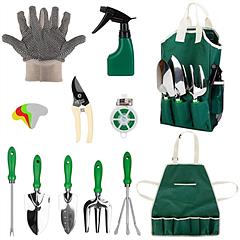 Garden Tool Set 30Pcs Stainless Steel Hand Tools Kit Planting Gardening Work Set with Storage Bag Gloves Apron for Women Men