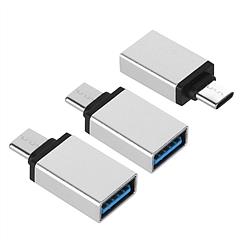 3 Packs USB C Type-C Male to USB A 3.0 OTG Male Port Converter Adapter Data Connector Android