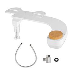 Bidet Attachment Non-Electric Fresh Water Bidet Sprayer Toilet Seat Attachment with Dual Nozzles Water Flow Control