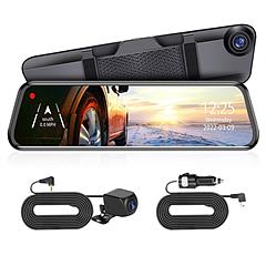 4K Car DVR 12in Dash Cam Camcorder Camera Recorder with 170° Angle Loop Recording Motion Detection Night Vision Voice Control APP Control G-sensor