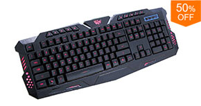 Wired Gaming Keyboard with 3 Color Backlight