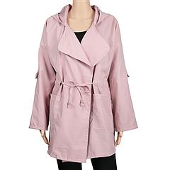 Women’s Lightweight Hooded Open Front Trench Coat