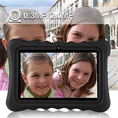Shock-resistant Silicone Snap-on Case with Stand for 7” Tablets