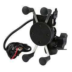 Motorcycle Handlebar Mount Holder with USB Charger for cellphones_GPCT1022