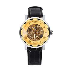 Gold Dial Skeleton Mechanical Watch