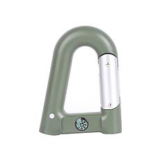 2200mAh Power Bank w/Emergency Flashlight Compass Carabiner-Shaped Hiking Camping Use