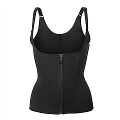 Zippered Waist Trainer Corset Waist Tummy Control Body Shaper Cincher Back Support with Adjustable Straps for Women