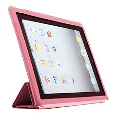 iPad 2 Smart Cover PU Leather Magnetic Case Stand Wake Up Sleep, Pink