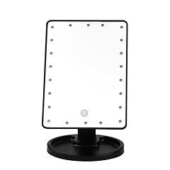 22 LED Lights Rechargeable Cosmetic Mirror 180° Rotation Makeup Mirror Touch Control Dimmable Vanity Mirror