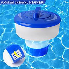 Floating Pool Chlorine Dispenser Chemical Holder Tablet Dispenser Floater For Indoor Outdoor Swimming Pools Spa Hot Tub