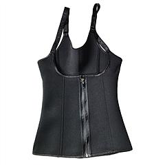 Zippered Waist Trainer Corset Waist Tummy Control Body Shaper Cincher Back Support with Adjustable Straps for Women