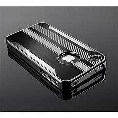 Steel Chrome Deluxe Case Cover For iPhone 4 4S