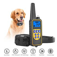 iMounTEK Dog Training Collar IP67 Waterproof Pet Trainer 300mAh Rechargeable 875 Yard Remote Control 4 Modes Adjustable Level