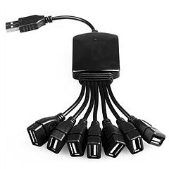 7 Ports Mini Real USB 2.0 HUB 480Mbps High Speed