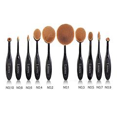 10-PCS Oval-Shaped Makeup Brush Set