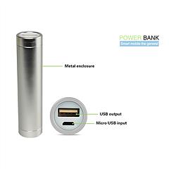 2600mAh Mobile Power Bank Portable for iPhone iPod MP3 GPS & All Smart Phones in Silver