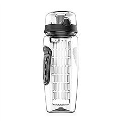 Fruit Infuser Water Bottle 32OZ Juice Shaker Sport w/ Flip Top Lid Anti-Slip Grips For Office Home Sport Running Walking Hiking