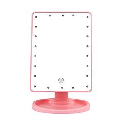 22 LED Lights Rechargeable Cosmetic Mirror 180° Rotation Makeup Mirror Touch Control Dimmable Vanity Mirror