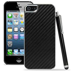 Deluxe Black Carbon Fiber Clip On Hard Back Case Cover For New iPhone 5