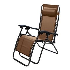 Zero Gravity Lounge Chair 330lbs Load Foldable Recliner Chair w/ Stress Relief Pillow Patio Poolside Beach Lying Chair