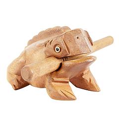 4in Wooden Frog Rasp Percussion Musical Instrument Tone Block Supplies