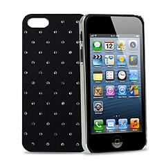 Aluminium Bling Crystal Diamond Hard Back Case Cover(Black)For Apple iPhone 5