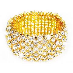 Noble Burnished Gold Bling Rhinestone Bracelet