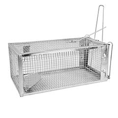 Rat Trap Cage Humane Live Rodent Trap Cage Galvanized Iron Mice Mouse Control Bait Catch with Detachable U Shaped Rod