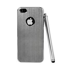 Silver Luxury Brushed Metal Aluminum Chrome Hard Case For iPhone 5