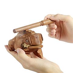 4in Wooden Frog Rasp Percussion Musical Instrument Tone Block Supplies