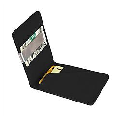 Unisex PU Leather Wallet RFID Blocking Slim Bifold Credit Card Holder with Money Clip