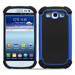 Blue Double Layer Hibrid Impact Hard Case for Samsung Galaxy S3 SIII i9300