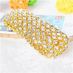 Noble Burnished Gold Bling Rhinestone Bracelet