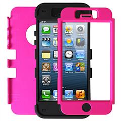 3 Layers Hybrid Armor Cover Case with Inner Soft Shell for Apple iPhone 5