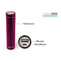 2600mAh Mobile Power Bank Portable for iPhone iPod MP3 GPS & All Smart Phones in Pink