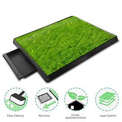Dog Potty Training Artificial Grass Pad Pet Cat Toilet Trainer Mat Puppy Loo Tray Turf For Small Medium Dogs Indoor Outdoor Use