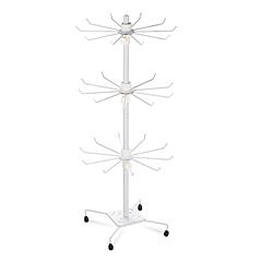 3-Tier Metal Jewelry Rack 30-Hook Necklaces Bracelets Display Stand Organizer Spinning Tower Holder