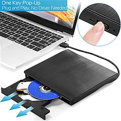 External CD DVD Drive USB 3.0 Slim DVD-RW Drive Superdrive Burner Writer High Speed Data Transfer USB Optical Drives Players for PC Desktop Laptop Win