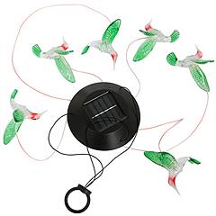 LED Solar Hummingbird Wind Chime Solar String Lights 6 LEDs Color-Changing IP65 Waterproof Decorative Lamp Lighting for Home Garden Fence Party