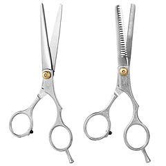 Professional Hair Cutting Scissors Set Hairdressing Salon Barber Shears Scissors w/ PU Leather Case