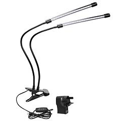 LED Grow Light Dual Head 18W 36 Red Blue LEDs Plant Grow Lamp Timer Function 360°Adjustable Gooseneck 10 Dimmable Levels