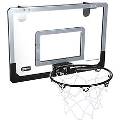 Mini Basketball Hoop System Set Over the Door with Backboard Breakaway Rim Basketball Pump Tools Easy Installation Indoor Kids Adults