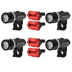 Universal  Front Rear Bike Light Set IPX5 Water-Resistant Bike Headlight Taillight Tool-Free Mounting Quick Release