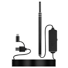 Ear Endoscope Otoscope Visual Earpick Ear Cleaning Camera Ear Wax Removal Tool IP67 Waterproof 3 in 1 Borescope w/ 6 Adjustable LED for Android