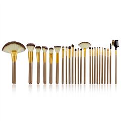 24Pcs Makeup Brushes Set Eye Shadows Face Foundation Brushes Cruelty-Free Synthetic Fiber Bristles Powder Liquid Cream Cosmetics Blending Brush Tool W