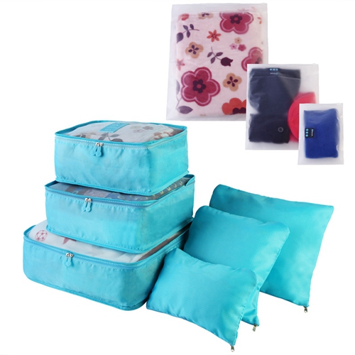 9Pcs Clothes Storage Bags Water-Resistant Travel Luggage Organizer ...